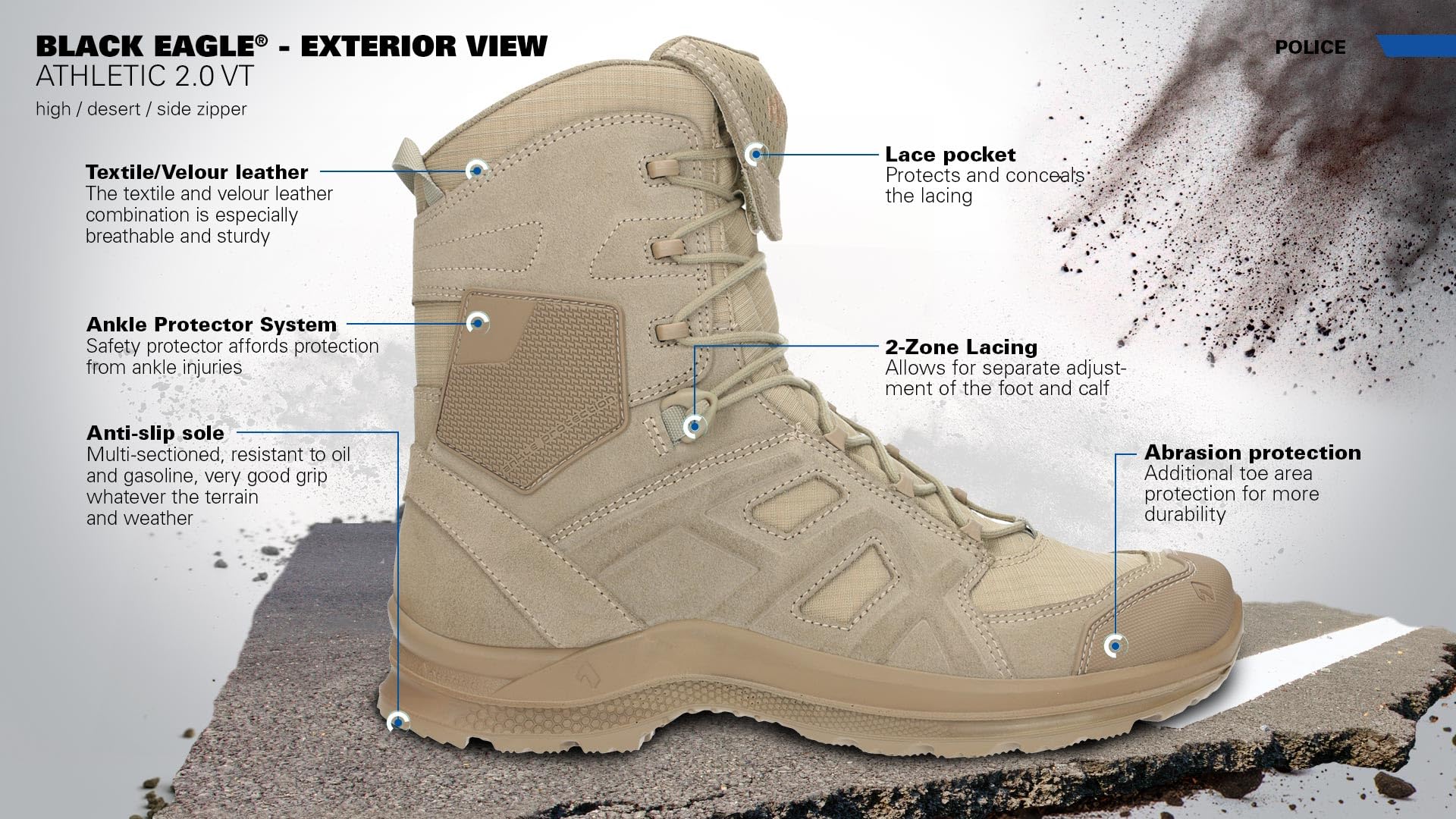 haix-black-eagle-athletic-2-0-v-t-high-einsatzstiefel-gr-44-desert image 7