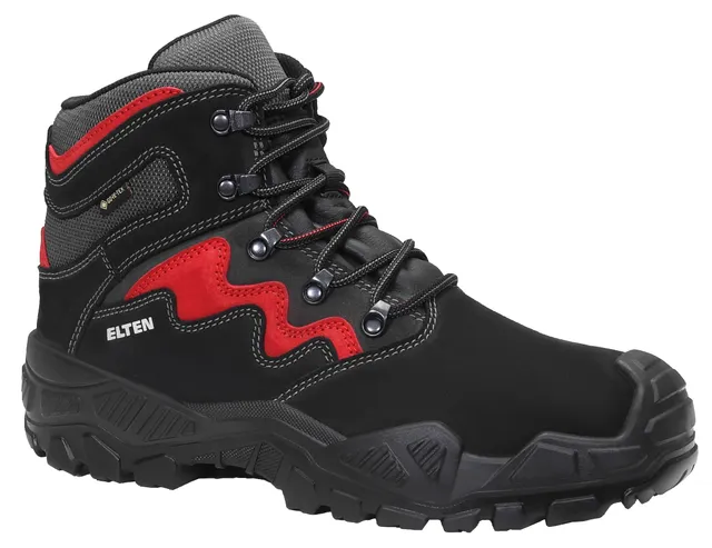 elten-safety-grip-mick-gtx-black-red-mid-s3s-wr-gr-43-stiefel image 1